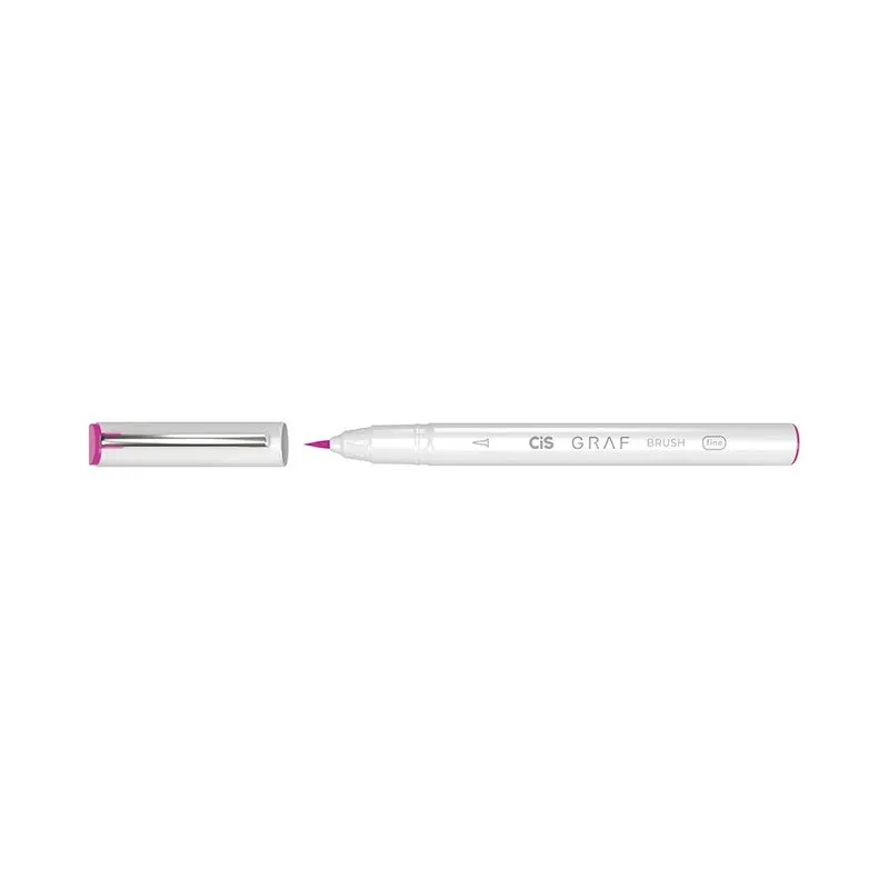 Marcador Artístico Cis Grafia Brush Fine Ponta Pincel Rosa