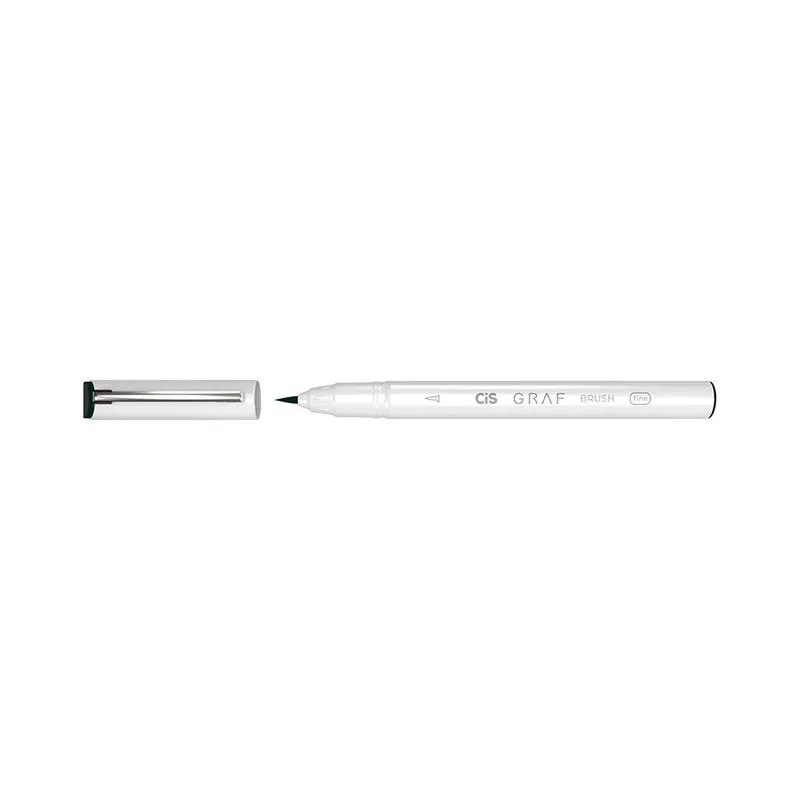 Marcador Artístico Cis Grafia Brush Fine Ponta Pincel Preto