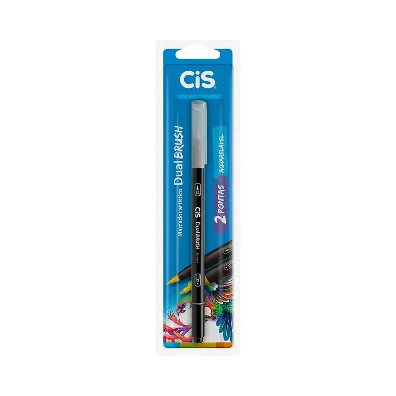 Marcador Artístico Cis Dual Brush Fine Aquarelável Blender Incolor 0.8mm