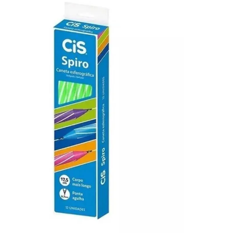 Caneta Esferografica CIS Spiro 0,7MM Verde