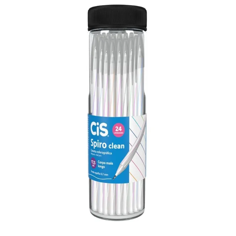 Caneta Esferografica CIS Spiro Clean 0,7MM Cores