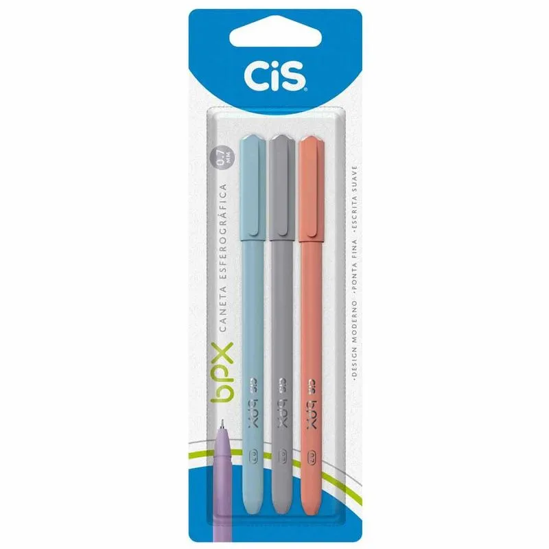 Caneta Esferográfica BPX 0,7 mm Cores 1117 Cis - 3UN