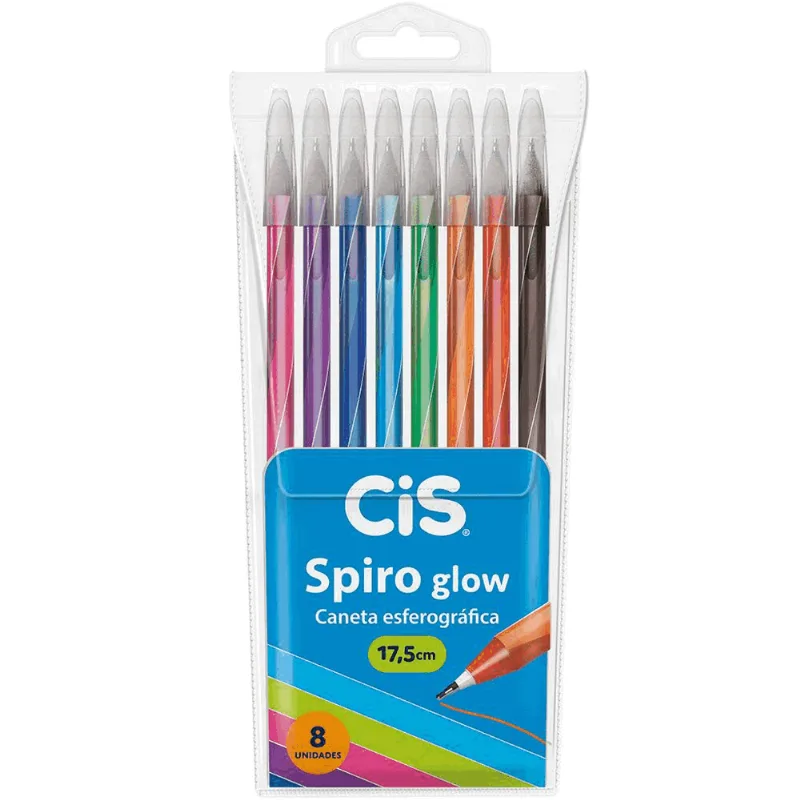 CANETA BLISTER SPIRO GLOW 0.7 C/8 R.76.1140 ÚNICA