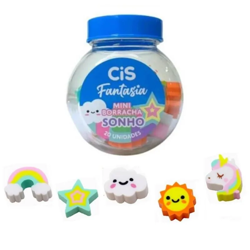 Borracha Mini Fantasia Sonho Pote com 20 unidades - Cis