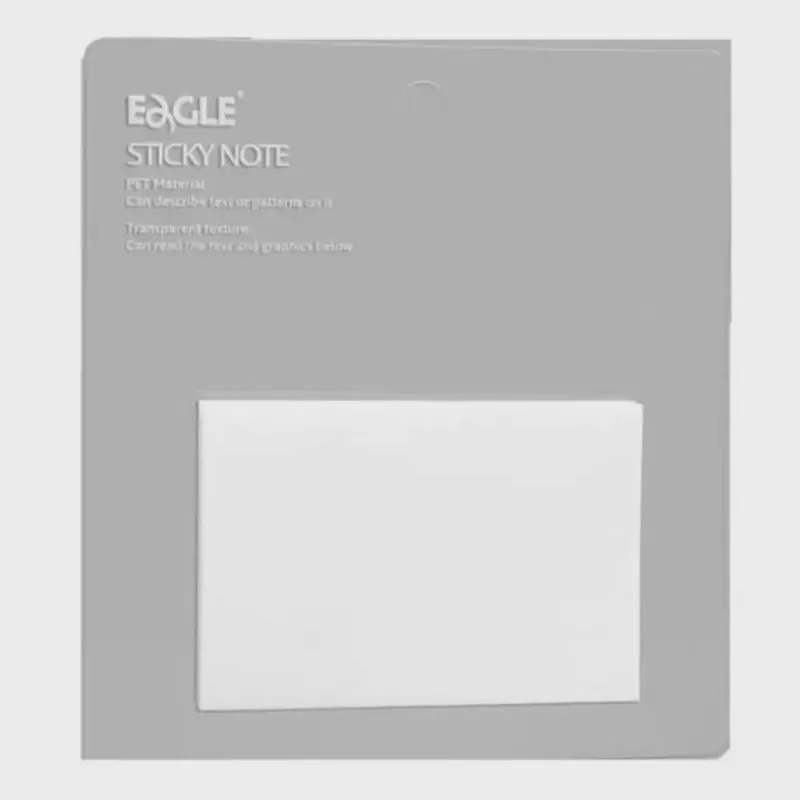 Bloco adesivo transparente TYSN7602 sticky notes 50X75MM 100 folhas eagle