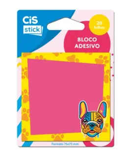 Bloco Adesivo 75x75mm Pet Cis 20 Folhas