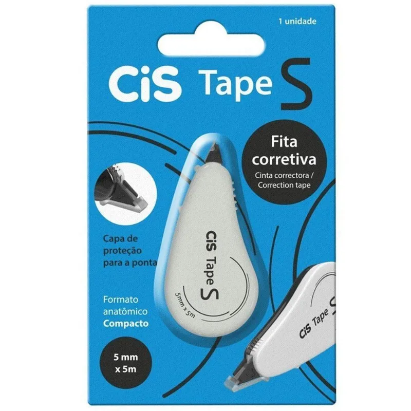 Fita Corretiva Tape S 5mmx5m Com Capa 1 Unidade Cis
