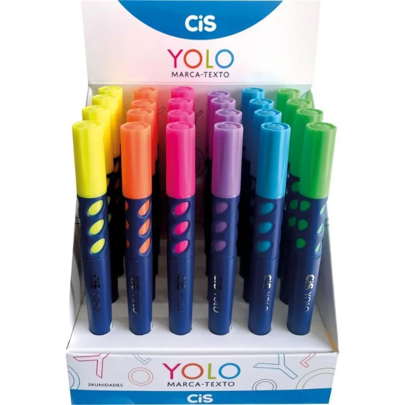 Caneta Marca Texto CIS Yolo 6 Cores (7909438052274)