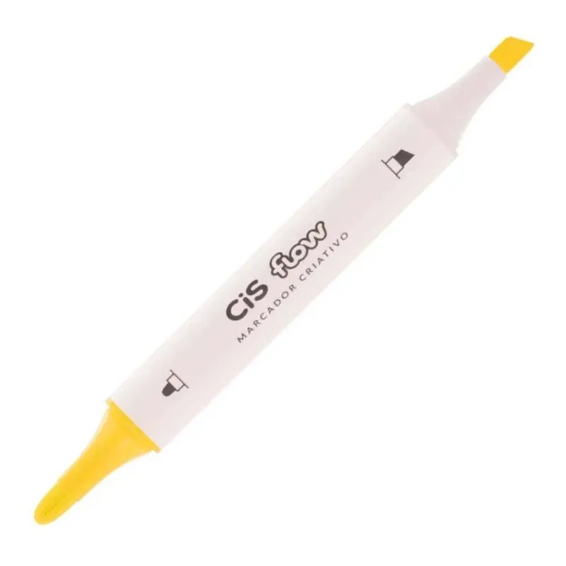 Marcador Criativo Cis Flow Amarelo Cis