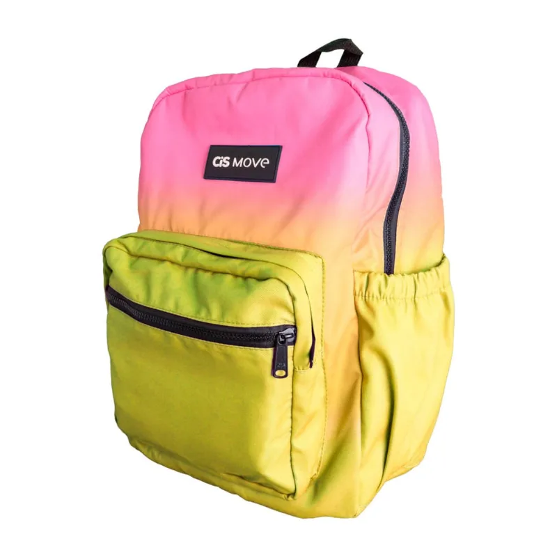 Mochila Escolar Move OEX Rosa Amarelo 5.7991