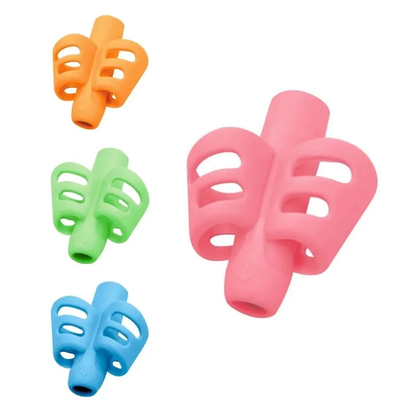 Adaptador De Escrita Suporte Para Lápis Ergonômico Escolar Aula Caneta Colorido Silicone Sortido