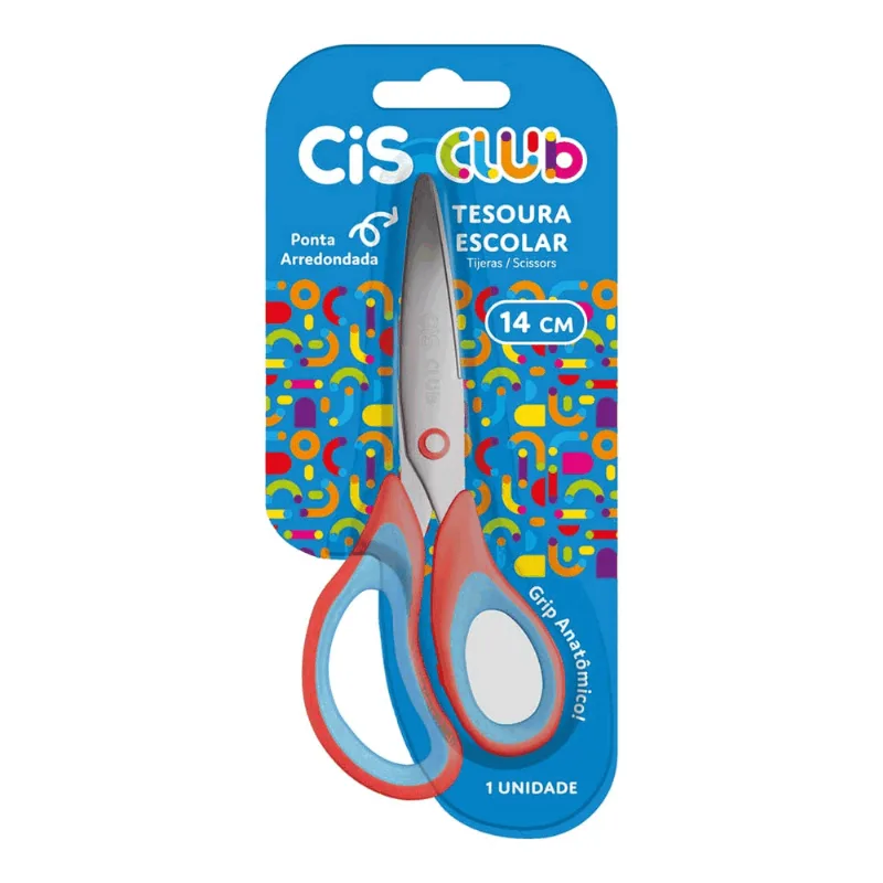 TESOURA ESCOLAR CIS CLUB R.5.8074 ÚNICA