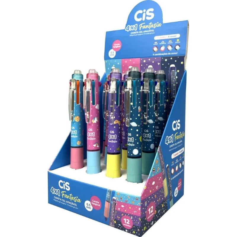 Caneta GEL CIS Fantasia Apagavel 4X1 (S) DP.C/12