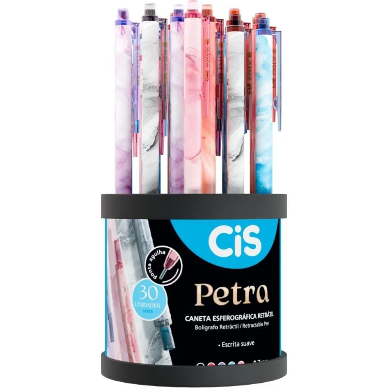 Caneta Esferografica Retratil CIS Petra 0.7MM 5 Cores (S) DP.C/30