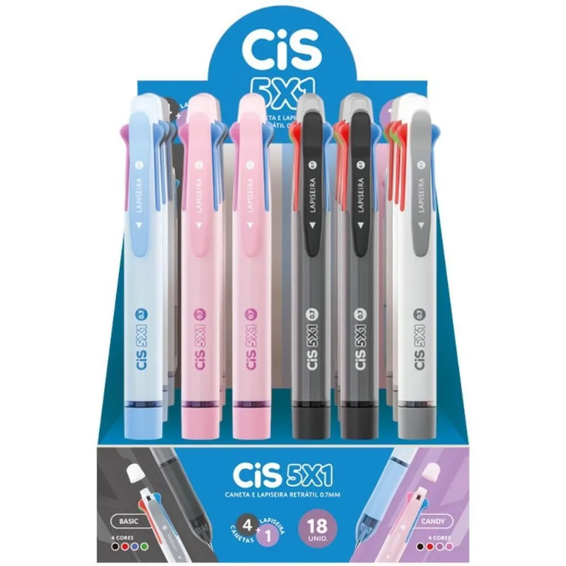 Caneta Esferografica CIS 5X1 LAP. GRAF 0.7MM (S) DP.C/18