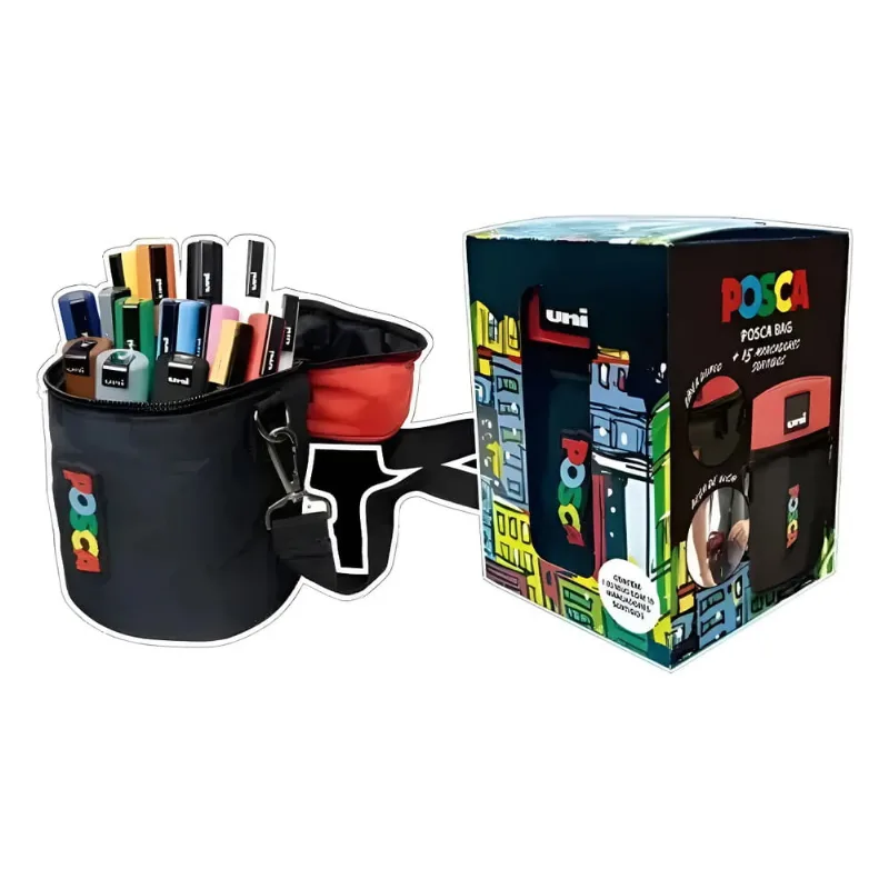 Estojo Marcadores POSCA Bag 15 Unidades PC-3M PC-5M PC-7M