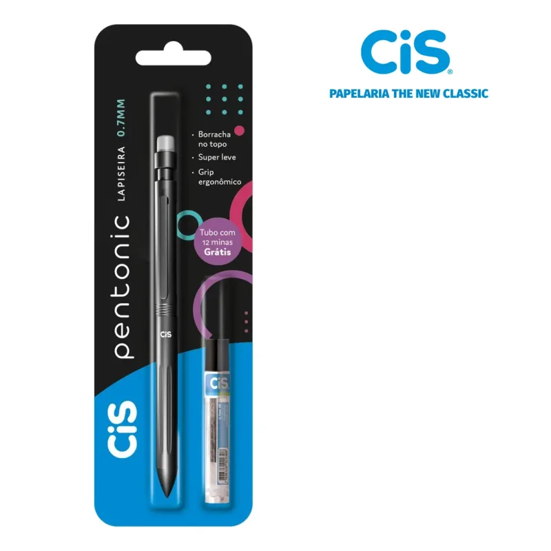 Kit Lapiseira Cis Pentonic Escolar + Grafite 0,7mm 2B