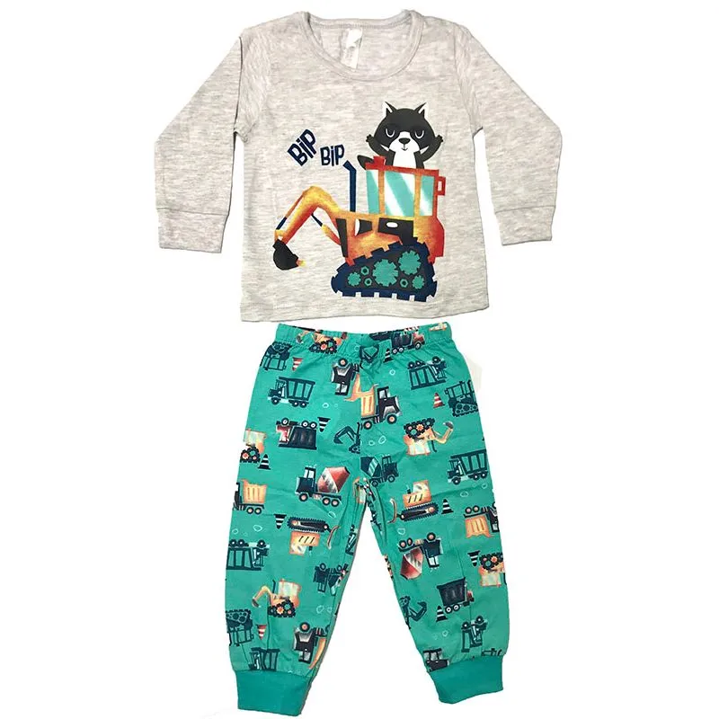 Pijama Infantil Menino Com Estampa Diversa 1/3 - 1000037200-CINZA CLARO-2