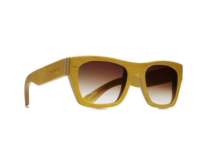 Óculos de Sol Evoke Wood Series 02 Madeira Maple Collection - Yellow/ Brown