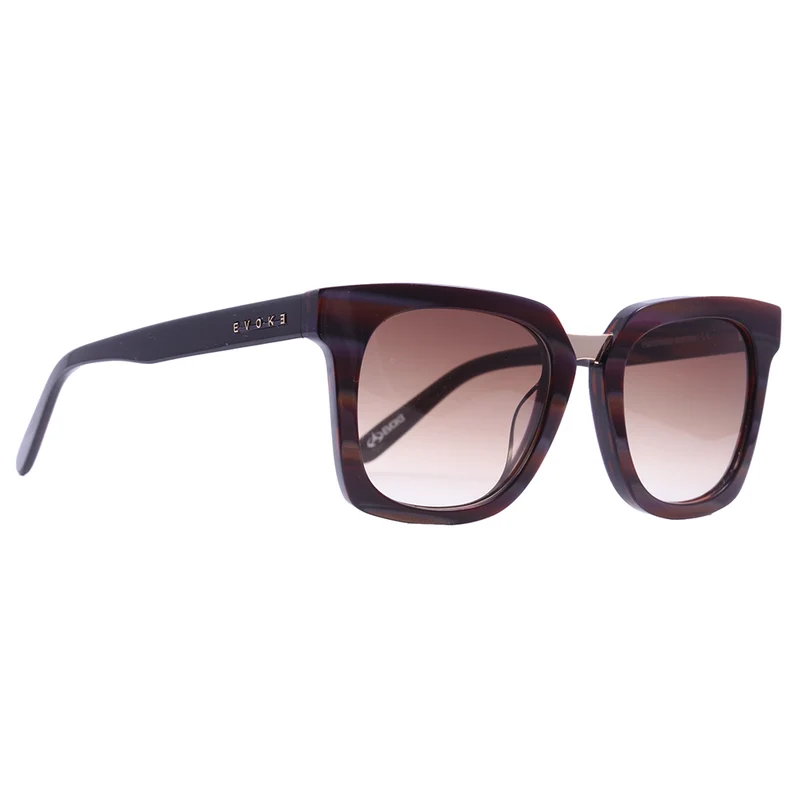 Óculos de Sol Evoke For You DS5 H01 Marble Temple Black Shine/ Brown Degradê TAM 52 MM