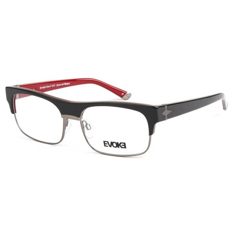 Óculos de Grau Evoke Capo IV H01 BLACK RED GUN TAM 56 MM