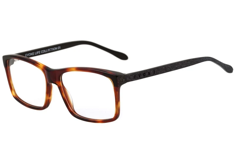 Óculos de Grau Evoke Life I G22 TURTLE SHINE TEMPLE BLACK SANDED TAM 54 MM