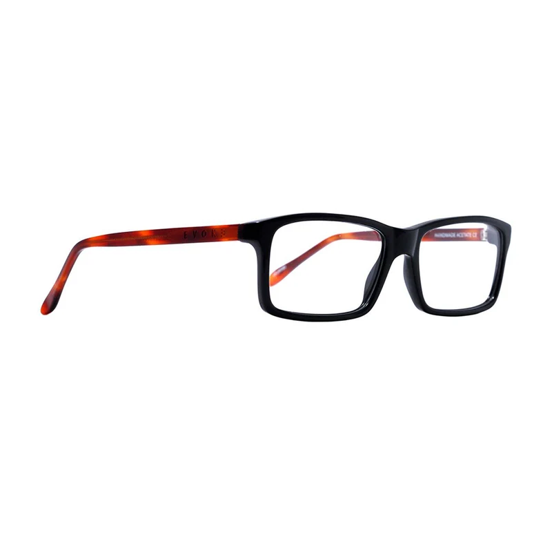 ÓCULOS DE GRAU EVOKE LIFE III A01 BLACK SHINE TEMPLE TURTLE TAM 53 MM