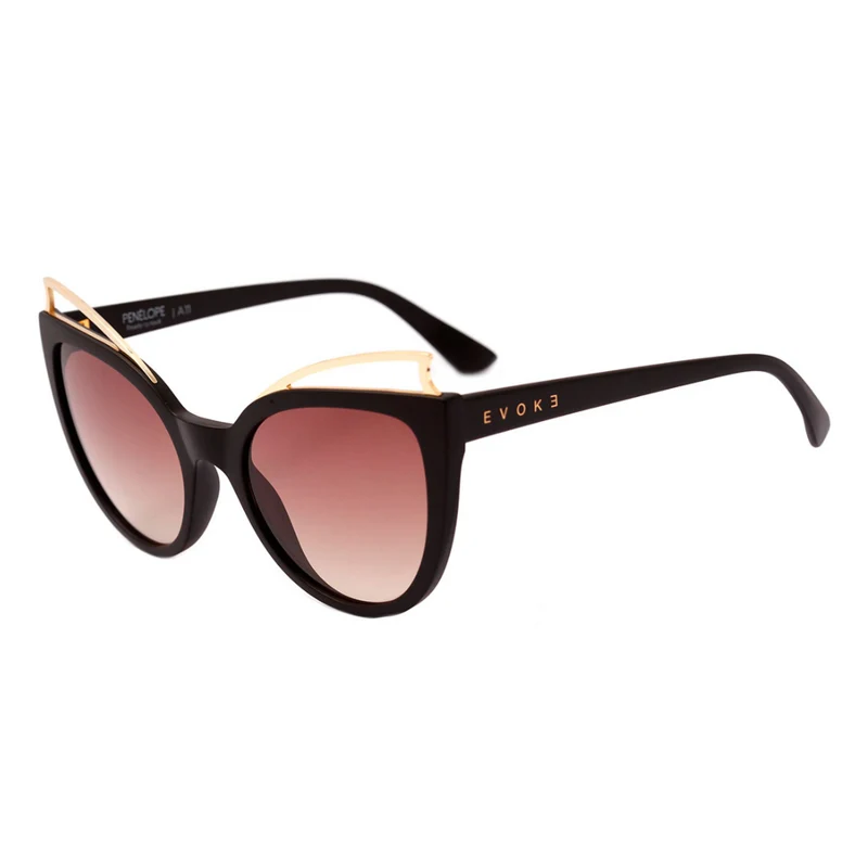 ÓCULOS DE SOL PENÉLOPE A11 BLACK MATTE BROWN GRADIENT