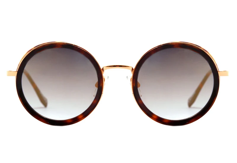 EVOKE FOR YOU DS23 - ÓCULOS DE SOL G21 Turtle Gold Shine/ Gold Mirror Gradient Unico