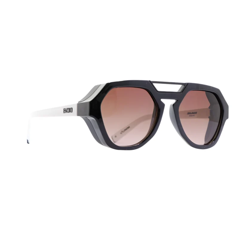 Óculos de Sol Evoke Avalanche AB02 Black White Shine Brown Gradient Unico TAM 53