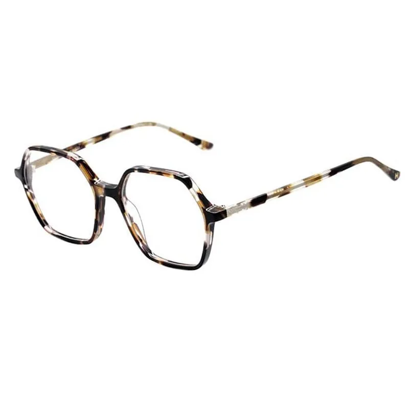 Armação de Óculos de Grau Feminina Hickmann HI6176 Hexagonal Mesclado