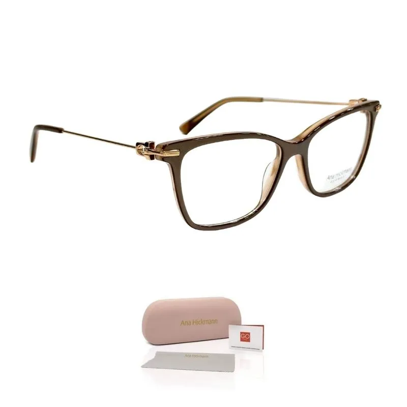 Armação de Grau Ana Hickmann AH6413N H01 Crystal Nude Metal