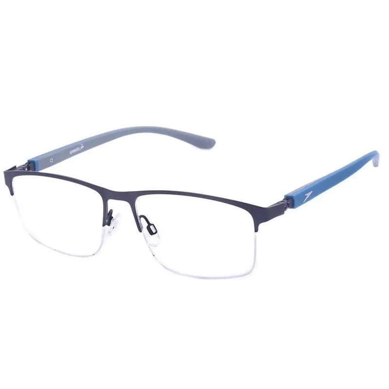 Armação Para Grau Speedo Sp7061 Quadrado Preto Fosco Azul M