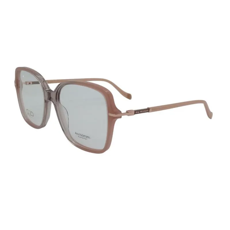 Óculos de Grau Feminino Rosa Acetato Mola na Haste Aro Fechado Tamanho M