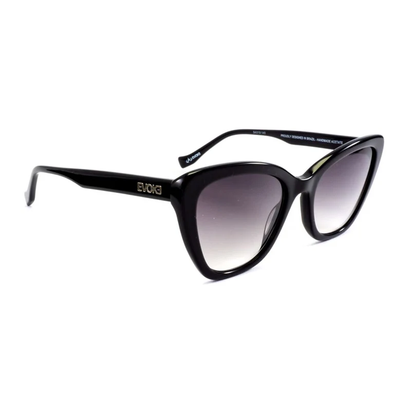 ÓCULOS DE SOL EVOKE FOR YOU DS72 BRA01 BLACK SHINE GRAY GRADIENT