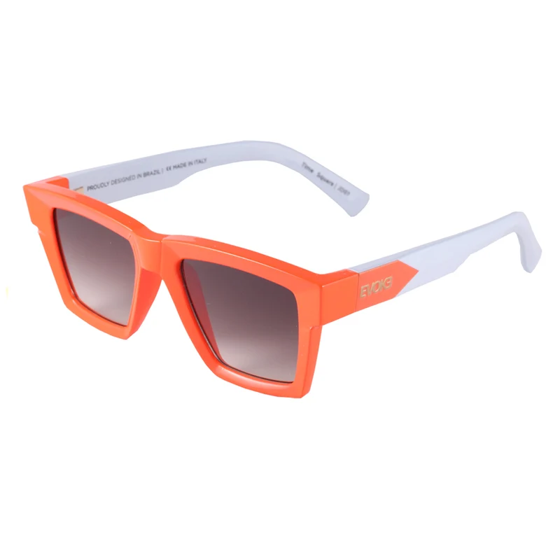 Óculos de Sol Time Square JD07 ORANGE SHINE GREYISH BLUE BROWN GRADIENT