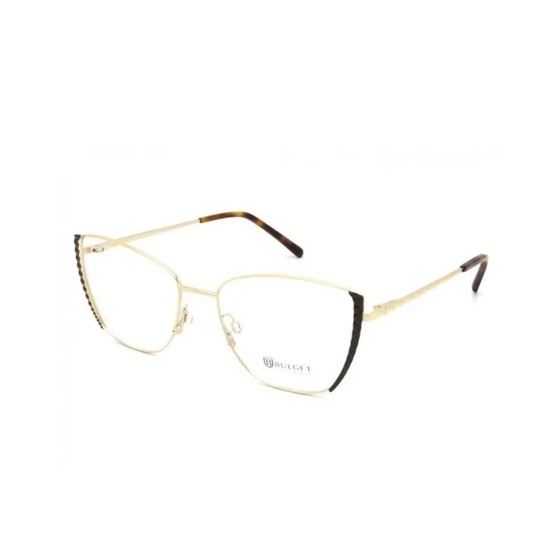 Armação Grau Feminina Bulget BG1702 Gatinho Dourado 57mm