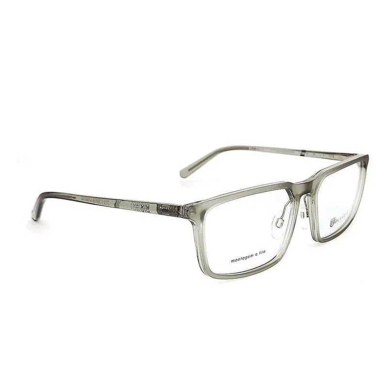 Óculos Armação Bulget Bg4138M H11 Masculino Fume Cinza