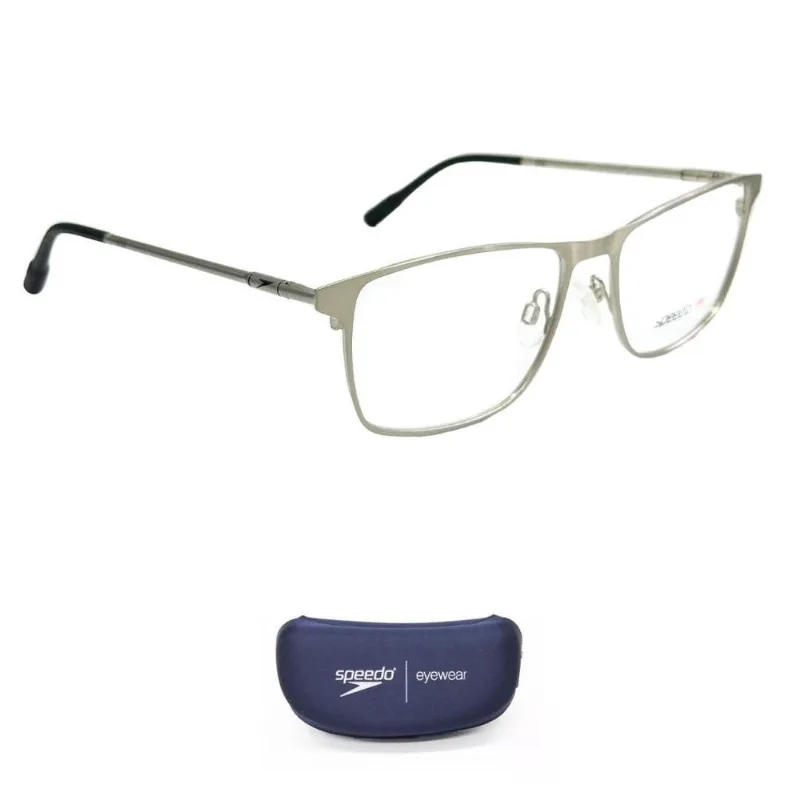 Armação De Grau Speedo Sp1387 03a Prata Clip On Polarizado