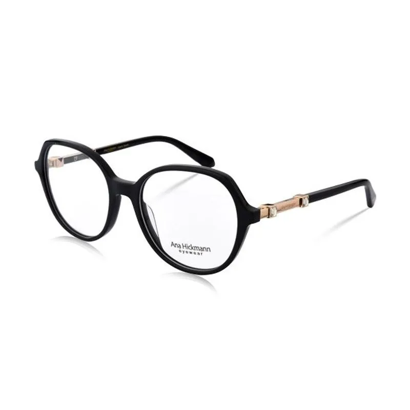 Óculos de Grau Feminino Ana Hickmann AH60053-A01 Redondo