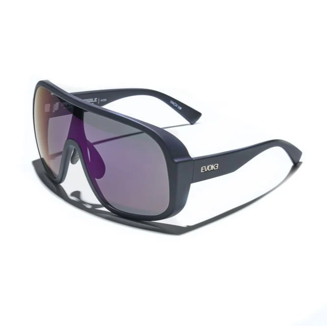 Óculos de Sol Evoke Amplifier Goggle High-end A12S Midnight Matte Gun Lilac Flash TAM 139 MM