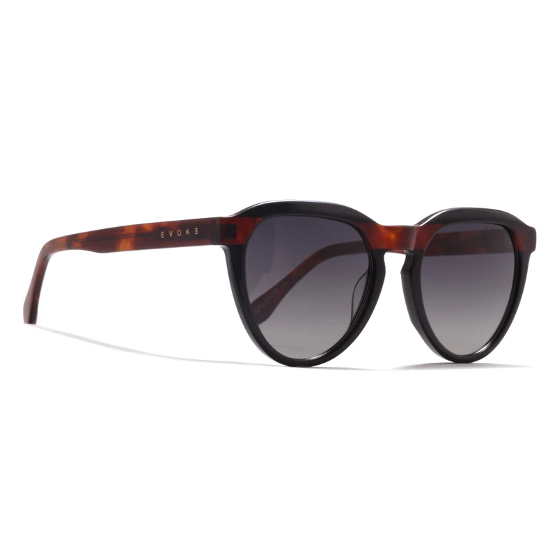 Óculos de Sol Evoke EVK 45 A02 Black Shine Turtle Gray Gradient