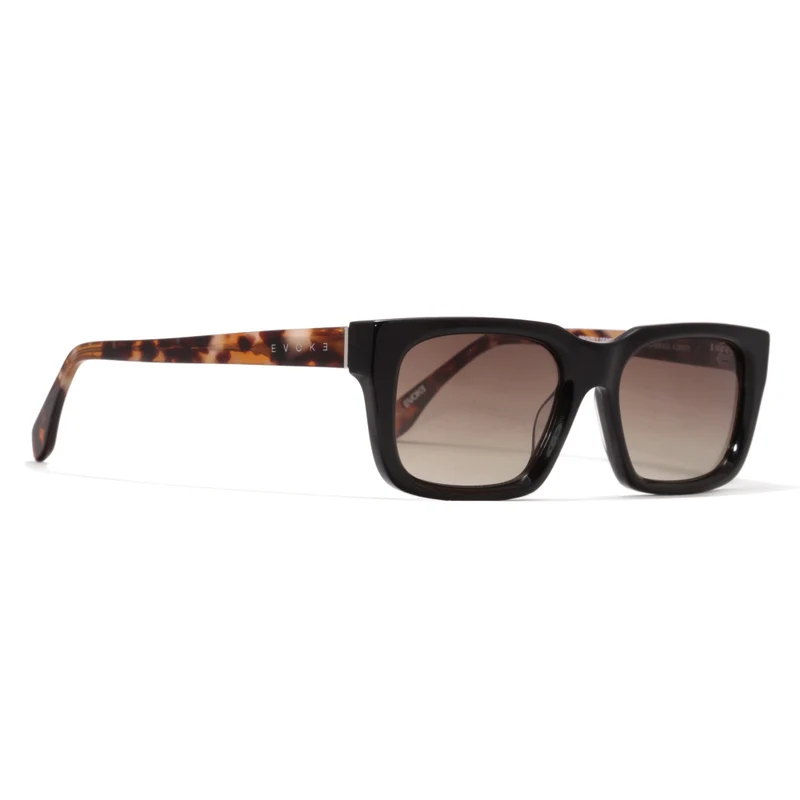 Óculos de Sol Evoke EVK 49 A02 Black Shine Havanna Gold Brown Gradient