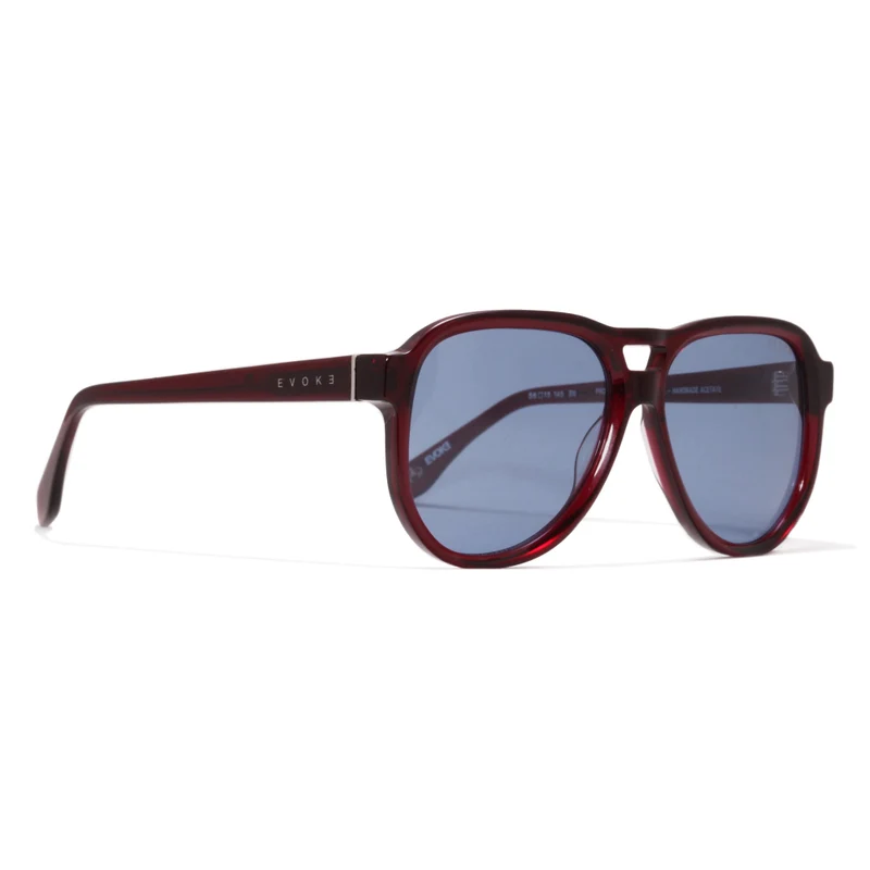 ÓCULOS DE SOL Evoke EVK 48 C02 Crystal Wine Silver Blue