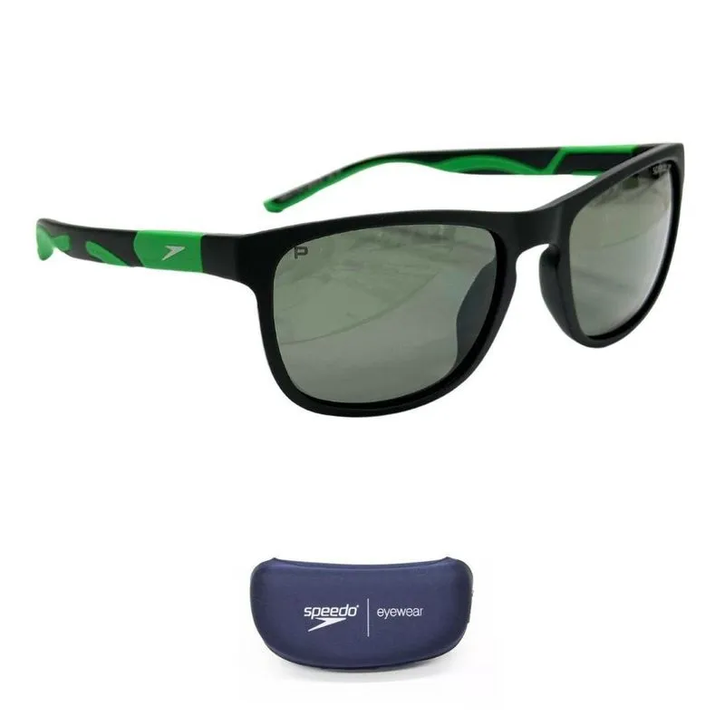 Óculos De Sol Infantil Speedo Ace 2 A14 Black Green Polariz