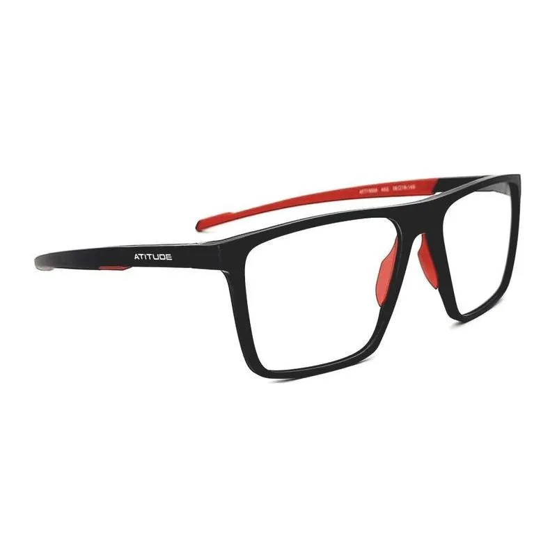 Armação Atitude AT7185M A02 Acetato Preto Masculino 56mm