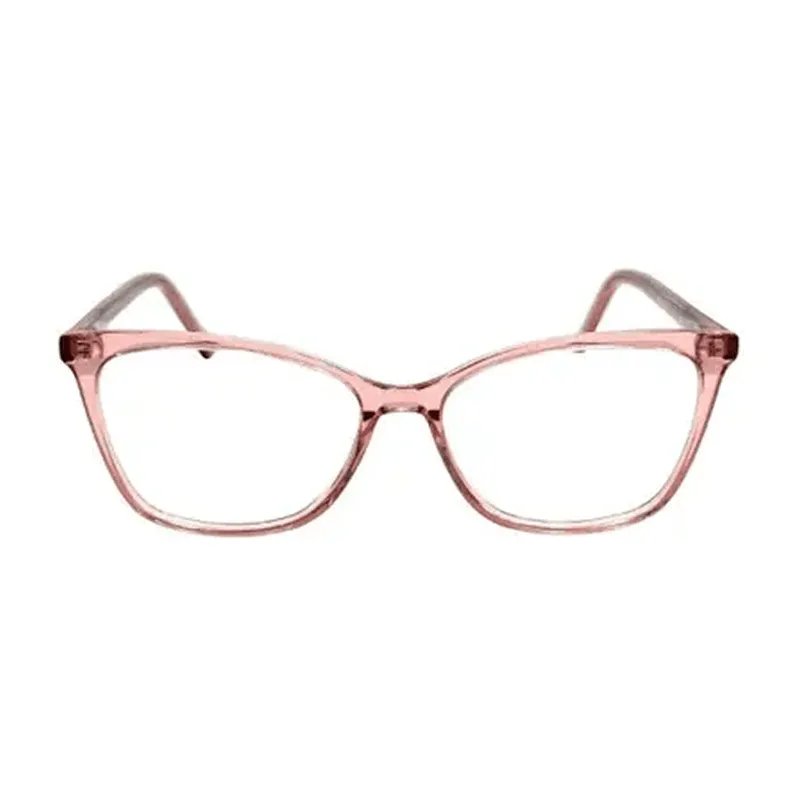 Armação para Óculos de Grau Feminina Jean Marcell JM6097 K22 Rosa Cristal e Branco