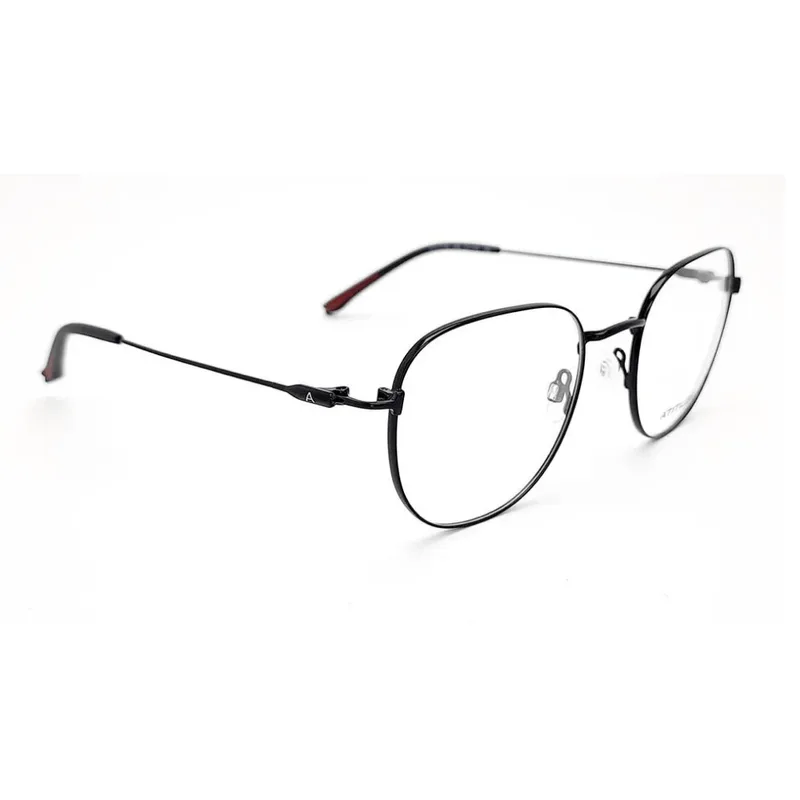 Armação de Óculos de Grau Atitude AT2131M Masculino Redondo Metal Preto
