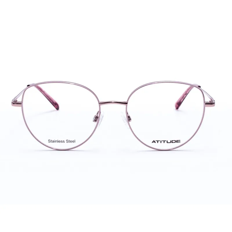 Armação de Óculos de Grau Atitude AT2138 Feminino Gatinho Metal Roxo
