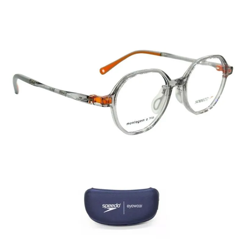 Armação De Grau Infantil Speedo Spk7012 H01 Cristal Cinza